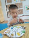 Hoạt động chơi ở góc Bé hoạt động với đồ vật