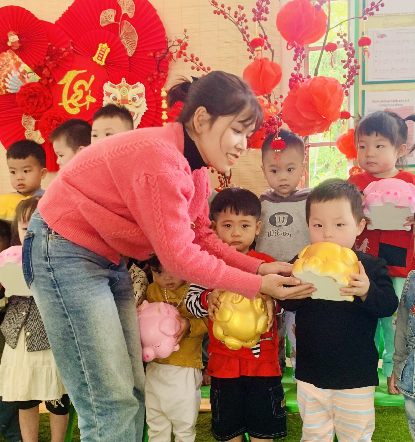 ảnh buổi đầu đi học sau tết'